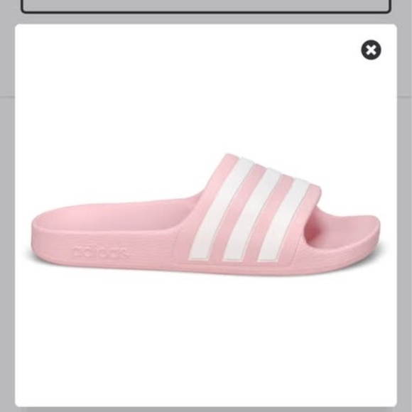 BRAND NEW girl youth adidas adilette aqua slides slippers sandals size 1Y & 2Y - Picture 3 of 5